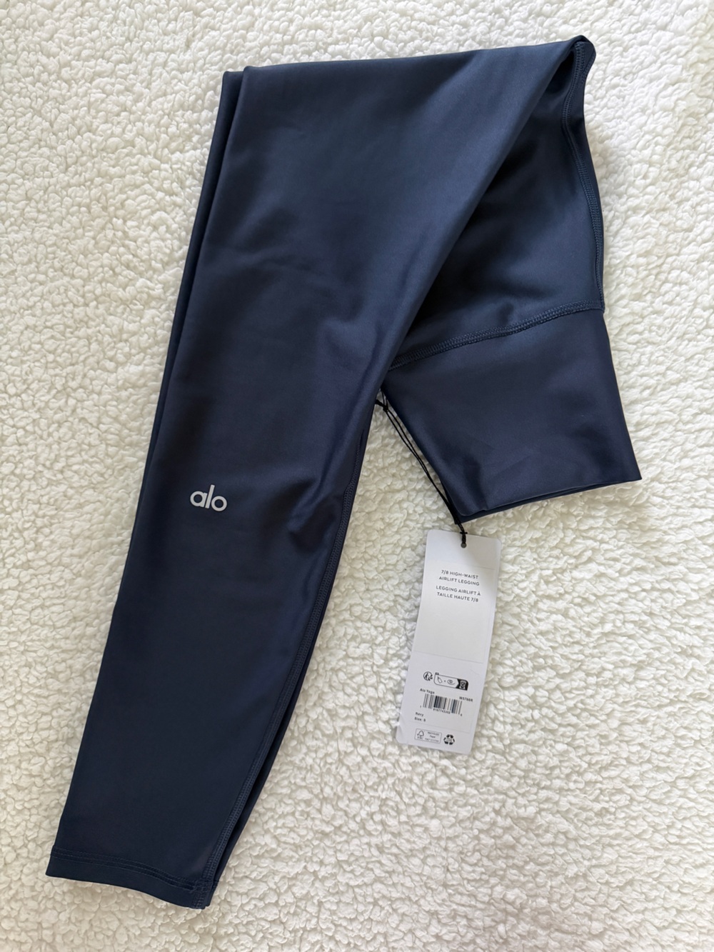ALO Women’s Navy S 7/8 high-waist airlift leggings NWT